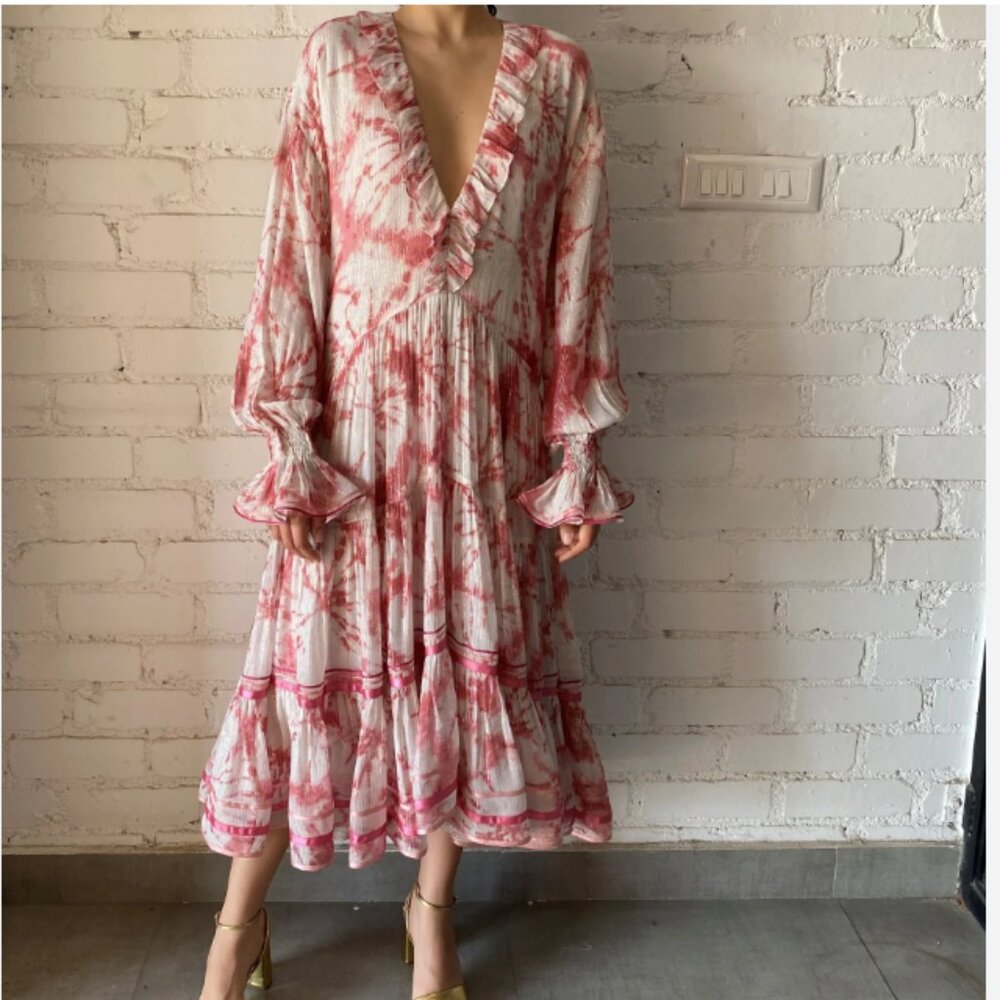 NWT Rococo Sand Ava Midi Dress in Rosewood Size Small